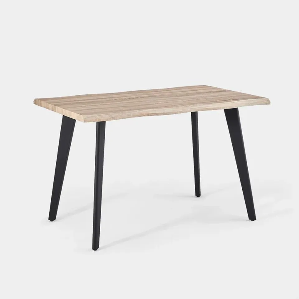 BOXED SEIBOLD LIVE EDGE DINING TABLE - LIGHT WOOD (2 BOXES)
