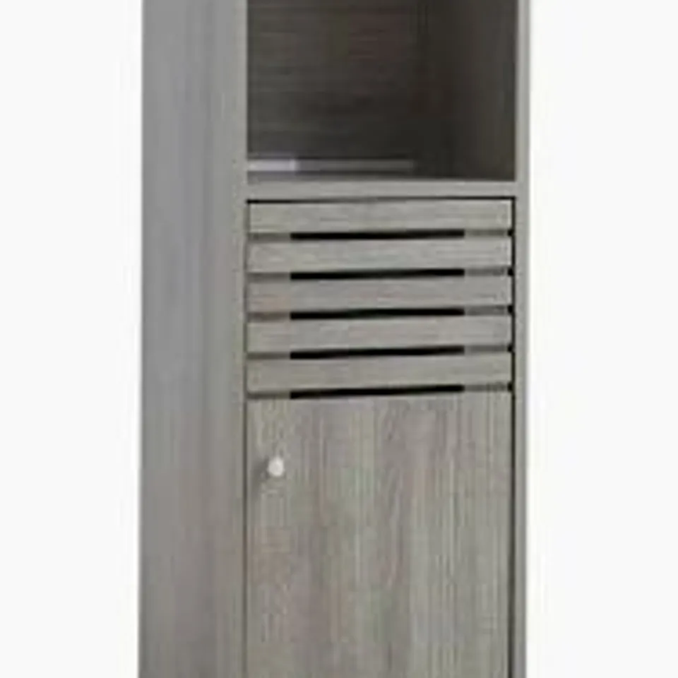 BOXED LIVINGANDHOME 2 DRAW BATHROOM CLOSET - GREY (1 BOX)