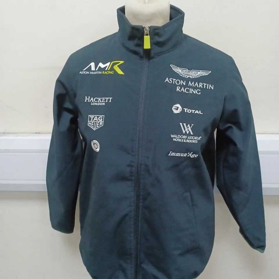 ASTON MARTIN RACIING ZIP THROUGH JACKET IN NAVY SIZE YOUTH 2XL