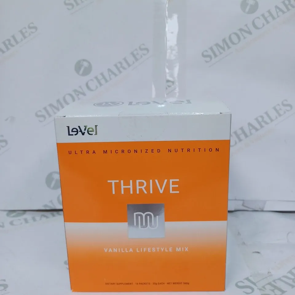 LEVEL THRIVE PREMIUM VANILLA LIFESTYLE MIX - APPROX. 16 X 35G PACKS 