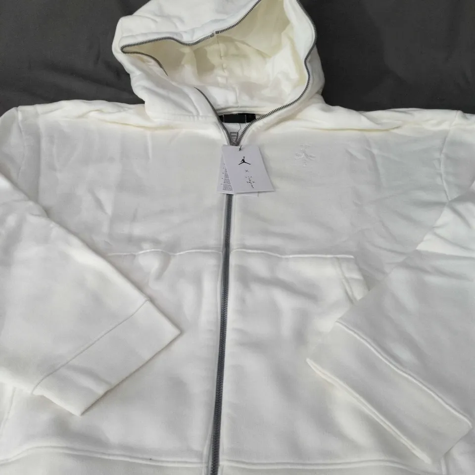 JORDAN × CACTUS JACK WHITE ZIP HOODIE - SIZE L