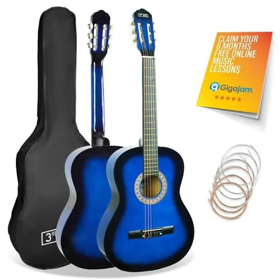BOXED 3RD AVENUE 3RD AVENUE FULL SIZE BEGINNER CLASSICAL GUITAR - BLUEBURST