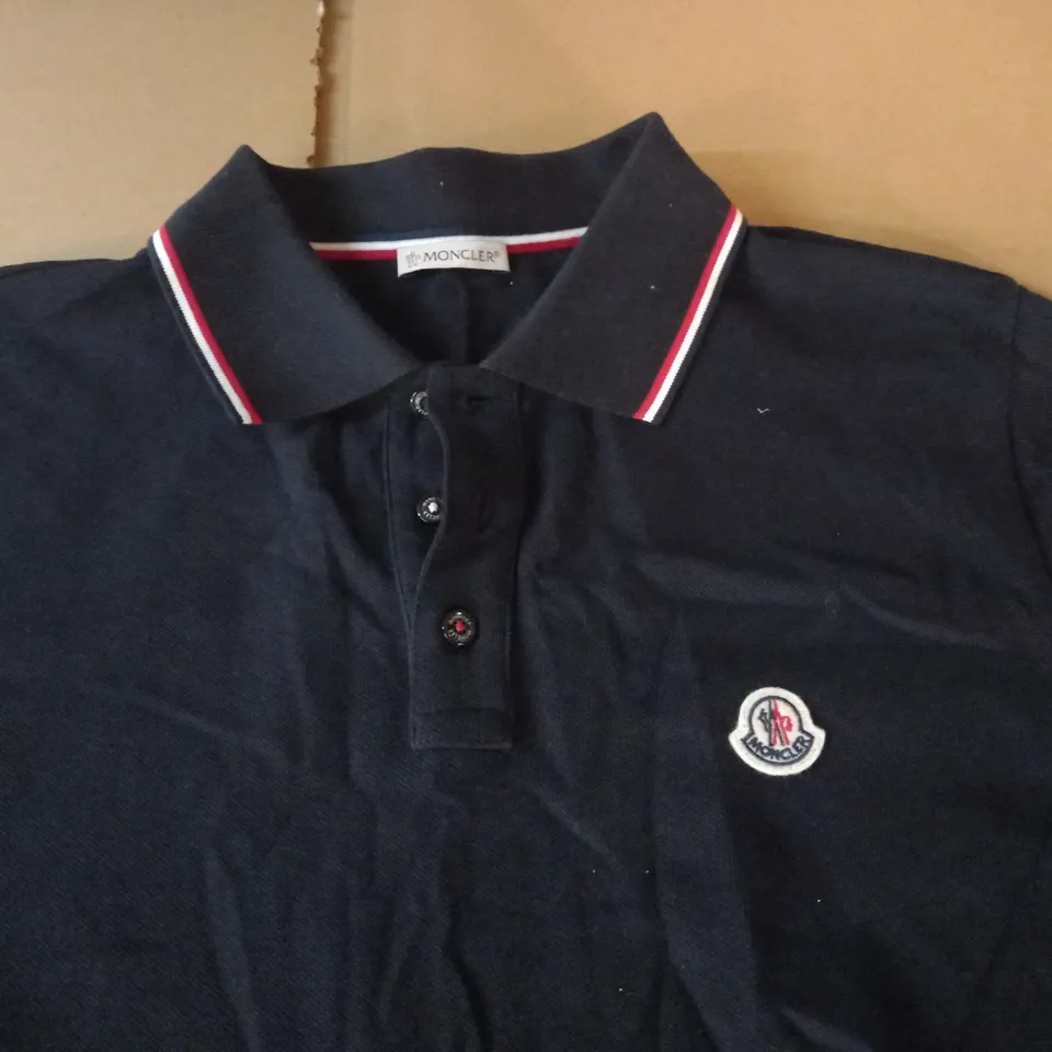 MONCLER NAVY POLO SHIRT - L