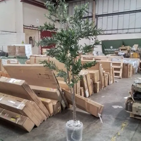 BOXED 210CM FAUX OLIVE FREESTANDING TREE