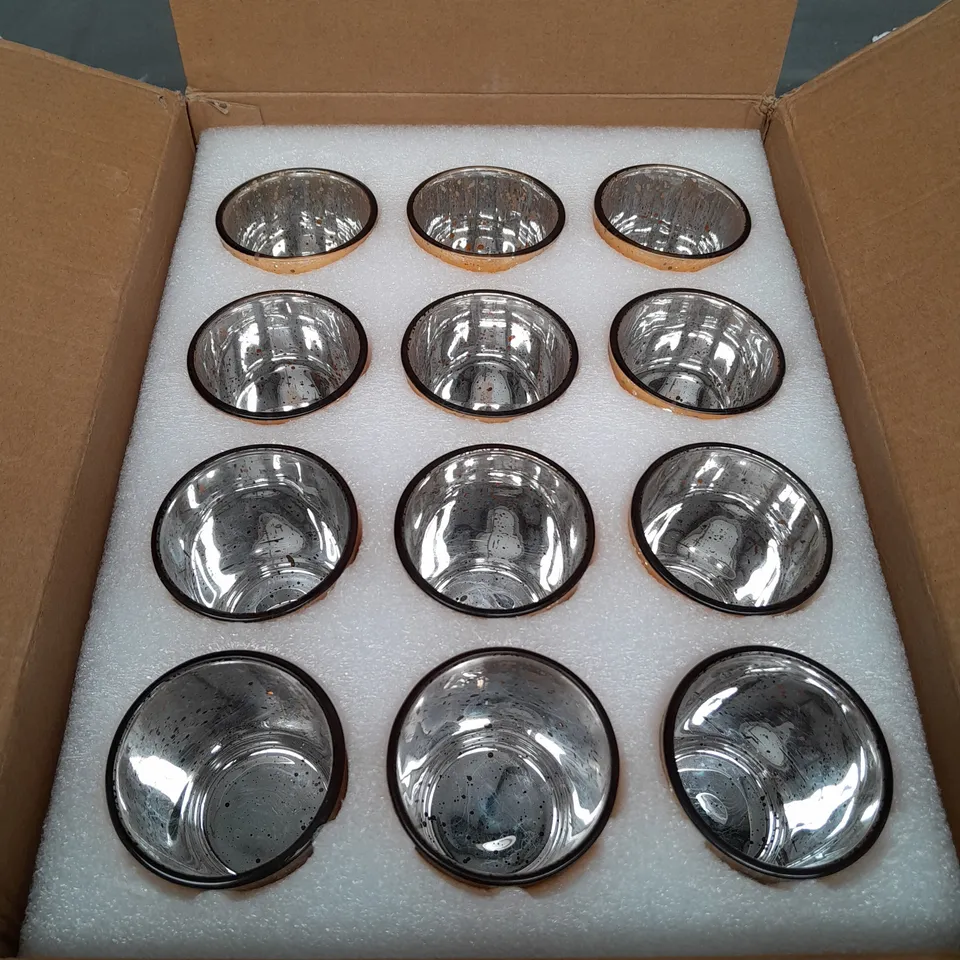 BOXED SPECKLED TEALIGHT CANDLE HOLDER 