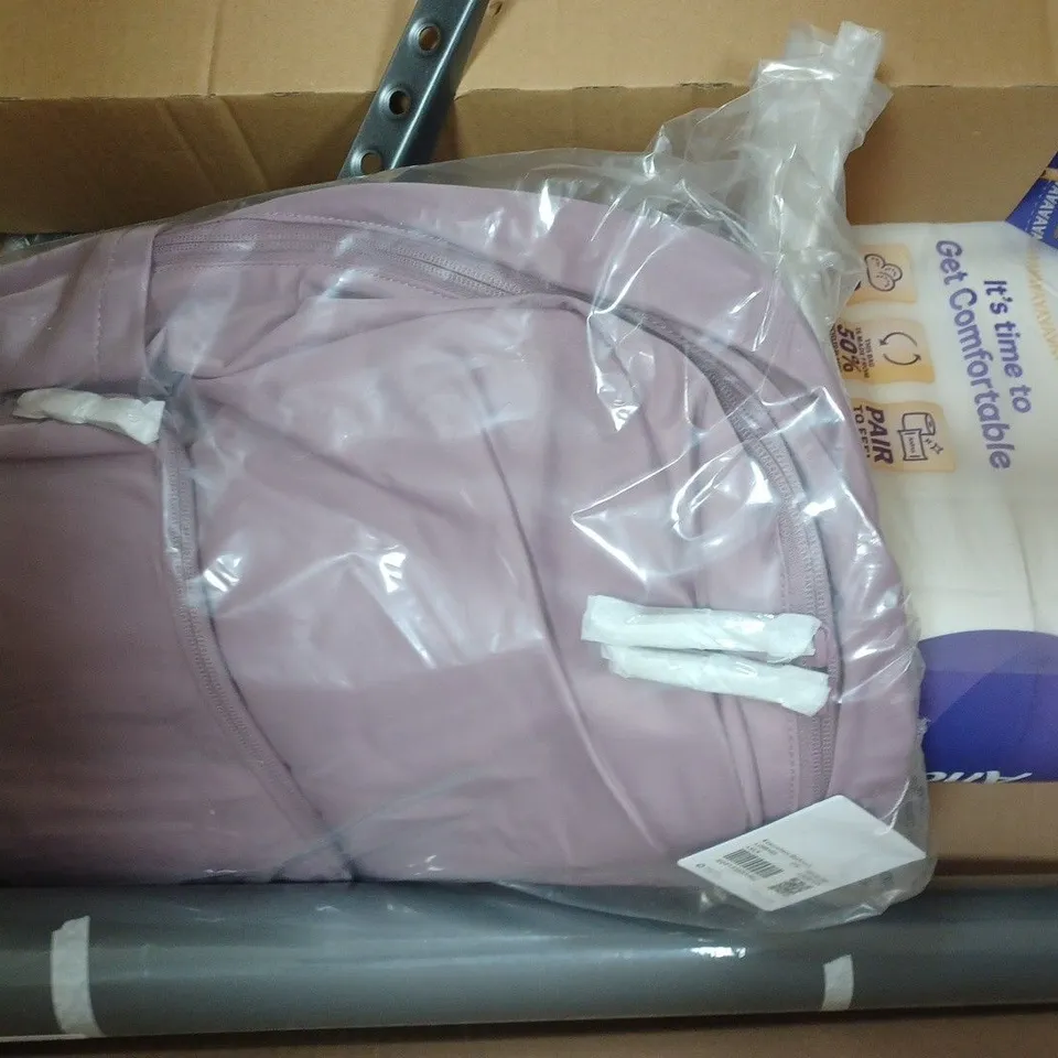 BOX OF APPROXIMATELY 10 ASSORTED HOUSEHOLD ITEMS TO INCLUDE KNITTING YARN, ETC - COLLECTION ONLY