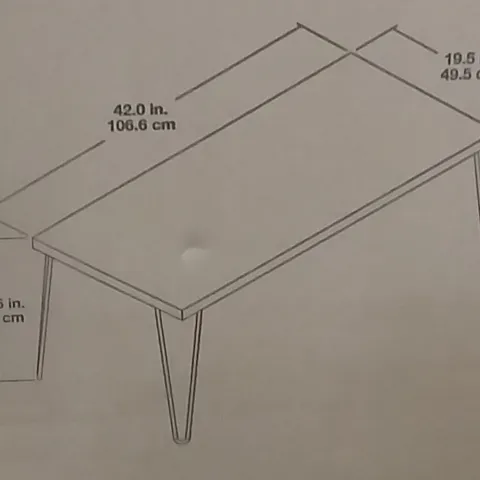 BOXED OWEN RETRO COFFEE TABLE IN WHITE - H45.4 X W42 X D19.5 CM