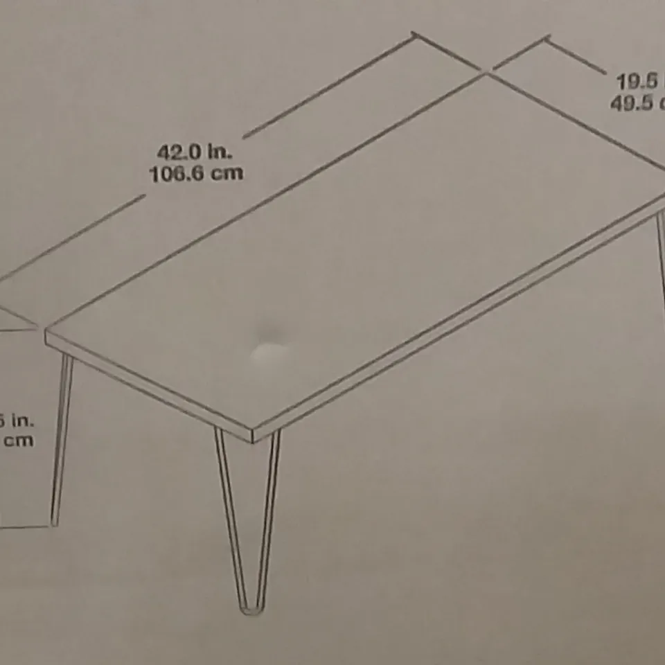 BOXED OWEN RETRO COFFEE TABLE IN WHITE - H45.4 X W42 X D19.5 CM 