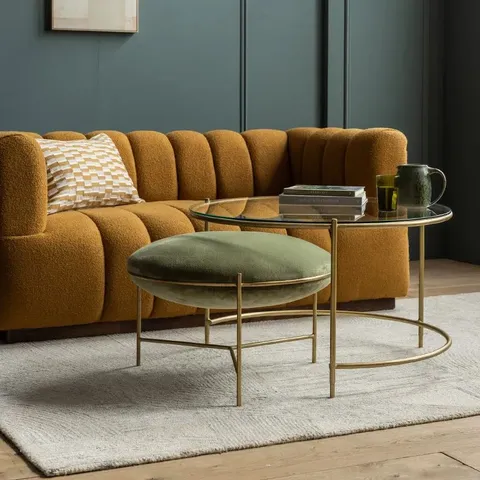 BOXED ATKIN & THYME FAYE COFFEE TABLE WITH STOOL