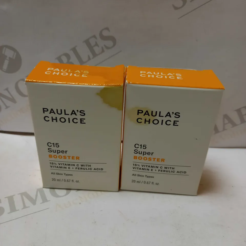 2 X 20ML PAULA'S CHOICE C15 SUPER BOOSTER