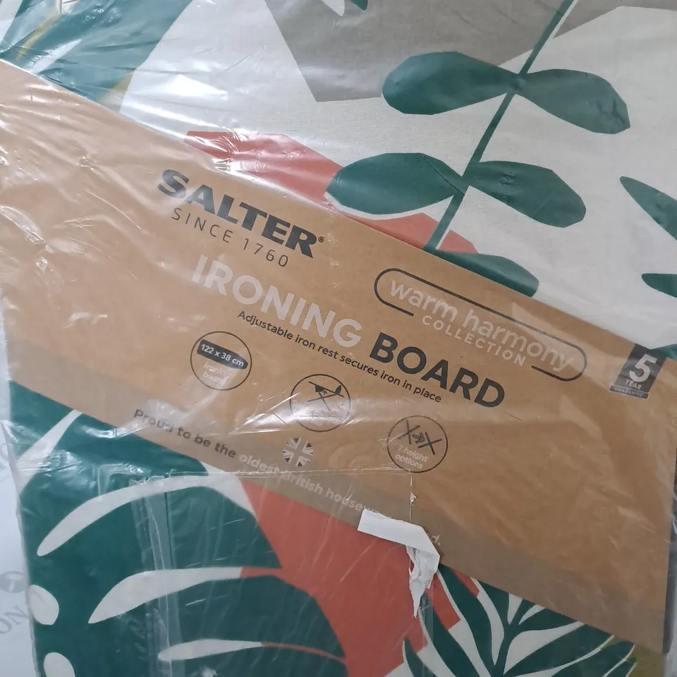 SALTER IRONING BOARD – WARM HARMONY COLLECTION, LEAF PRINT, 122 X 38 CM
