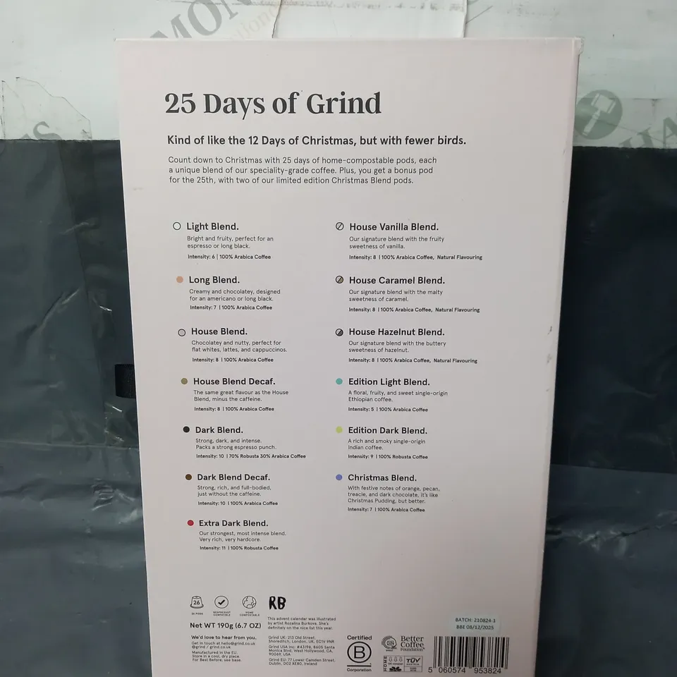 BOXED GRIND COFFEE POD ADVENT CALENDER