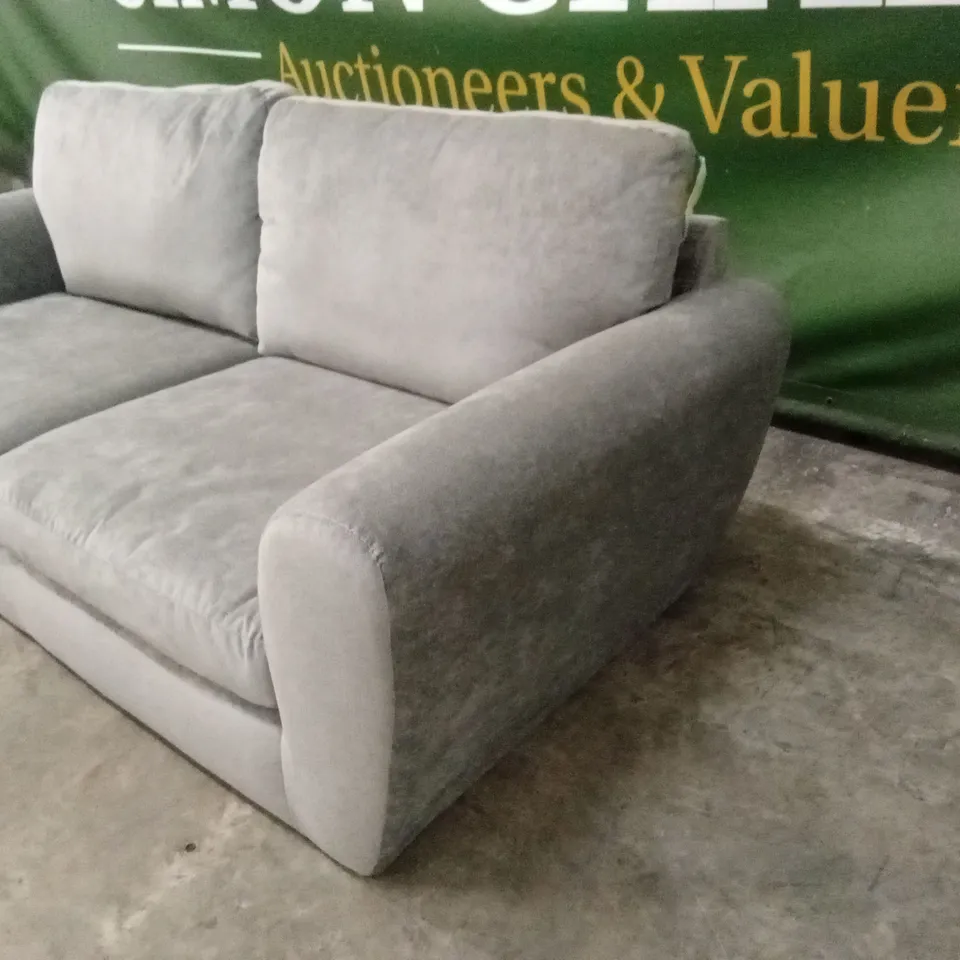 SHAY 3 SEATER FABRIC STANDARD BACK SOFA - GREY RRP £749