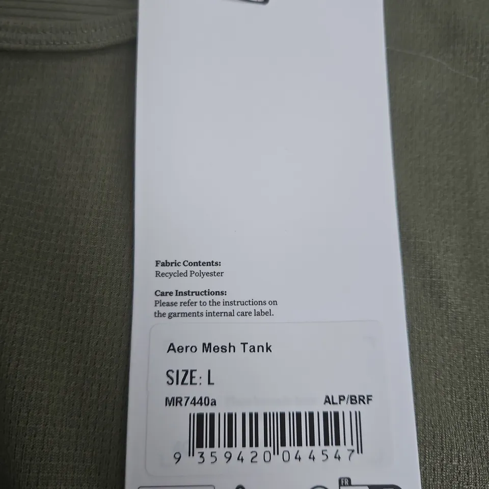 2XU AERO MESH TANK TOP – OLIVE, SIZE UK L