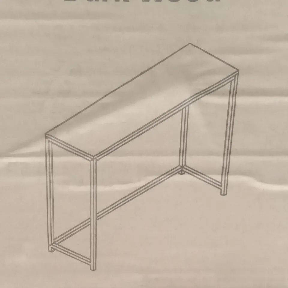 BOXED LASSIC BROOKLYN CONSOLE TABLE - DARK WOOD 