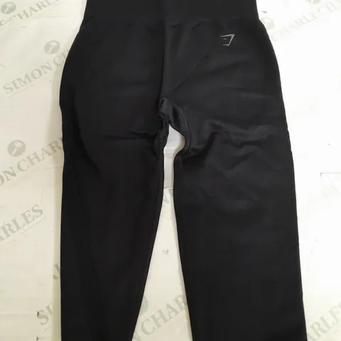 GYMSHARK BLACK STRECH LEGGINGS - SMALL