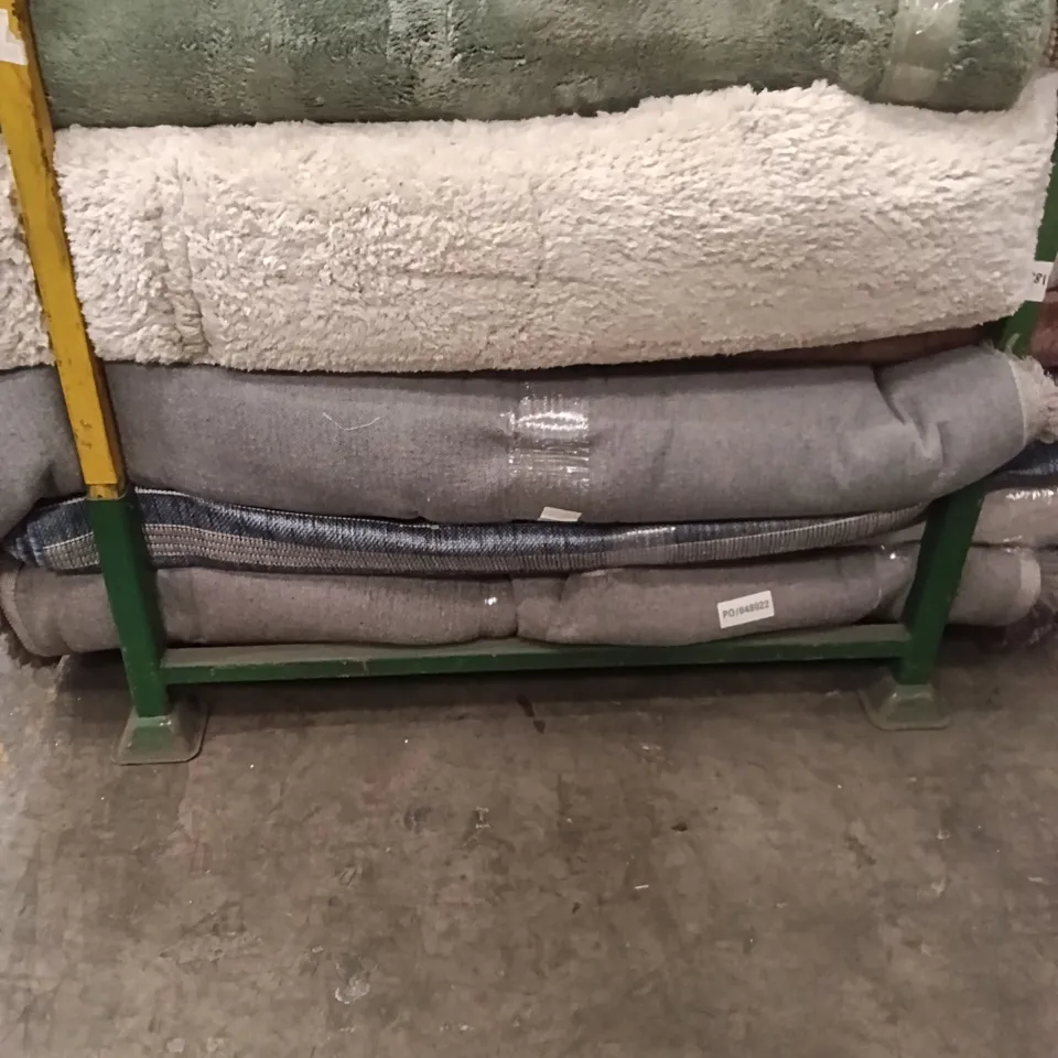 STILLAGE OF QUALITY DESIGNER AREA RUGS APPROXIMATELY 22 RUGS 