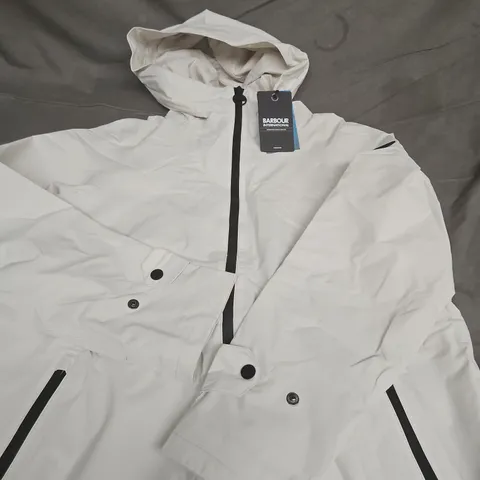BARBOUR INTERNATIONAL KYRA LONG WP COAT - SILVER BIRCH, UK 10 