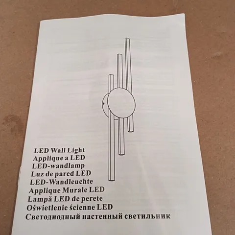 BOXED LED WALL LIGHT - BLACK (1 BOX)