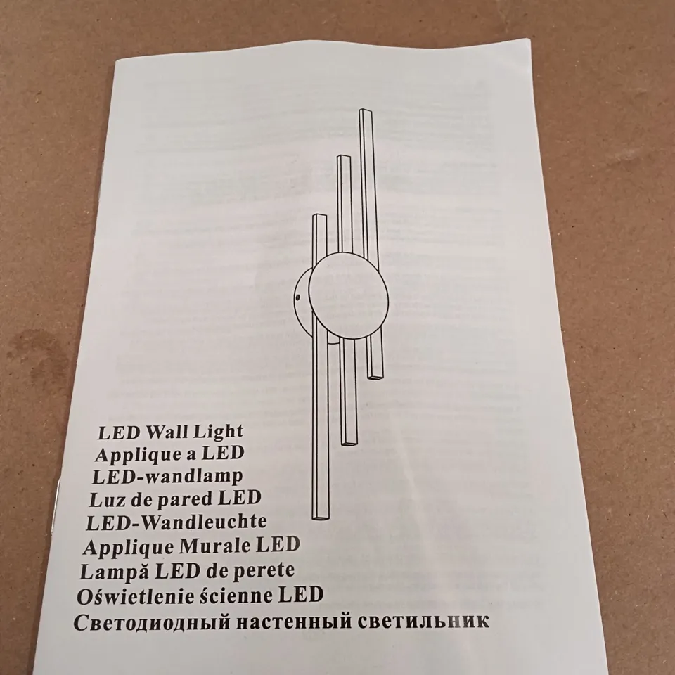 BOXED LED WALL LIGHT - BLACK (1 BOX)