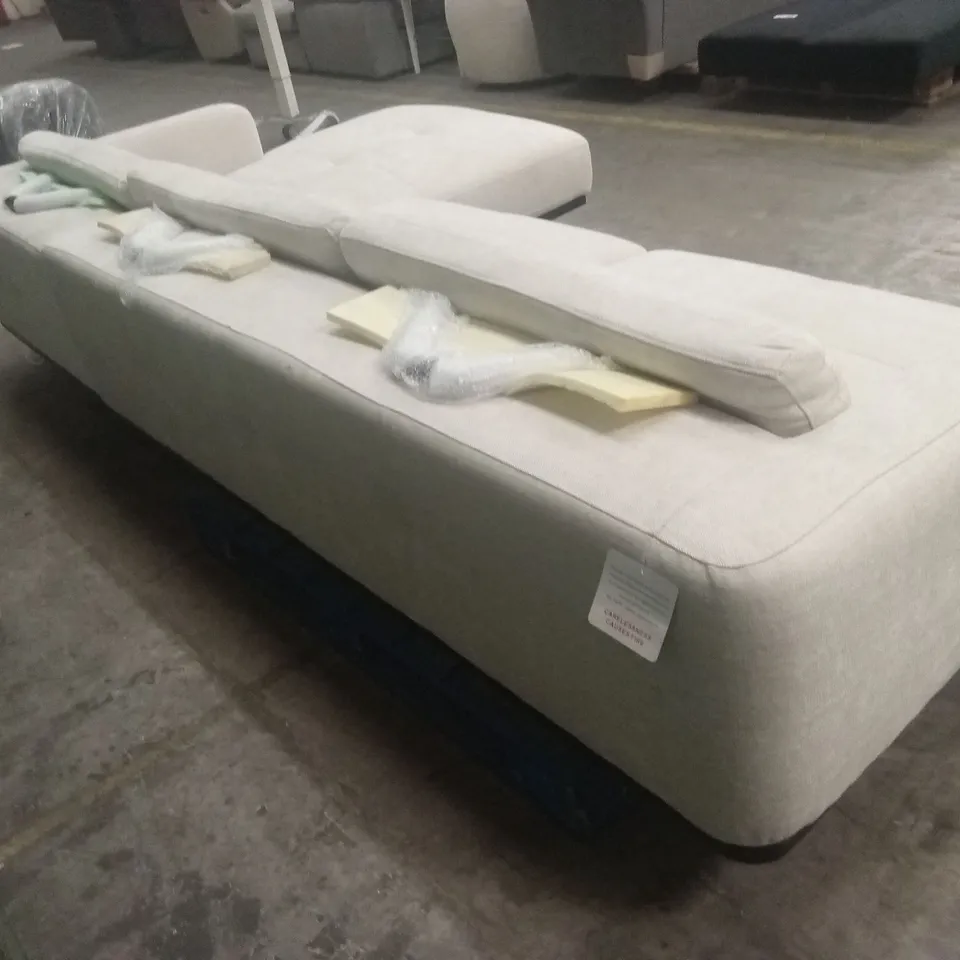 DANETTI COLTON RIGHT HAND CORNER CHAISE IVORY WOVEN CHENILLE RRP £2549