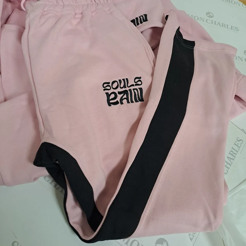 SOULS RAIN PINK AND BLACK TRACKSUIT - SIZE MEDIUM 