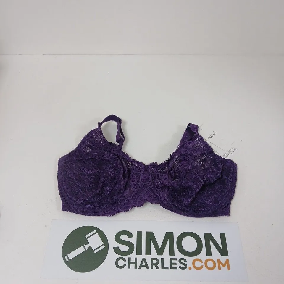 TRIUMPH AMOURETTE COLLECTION PURPLE LACE UNDERWIRED BRA - 40G