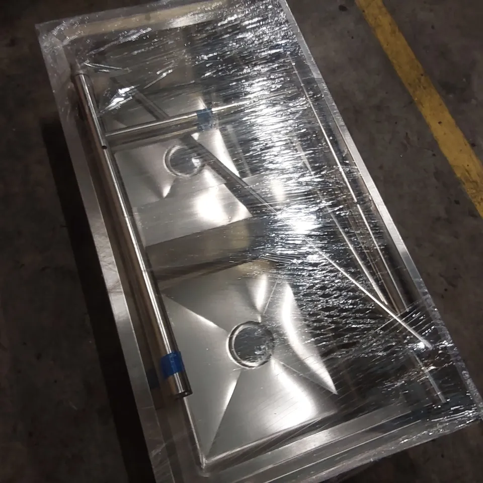 STAINLESS STEEL DOUBLE BOWL COMMERCIAL KITCHEN SINK