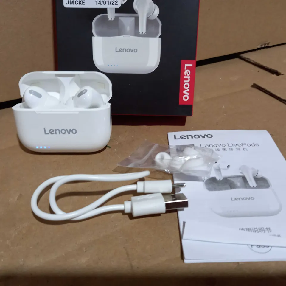 LENOVO LIVEPODS LP1s EARBUDS WHITE
