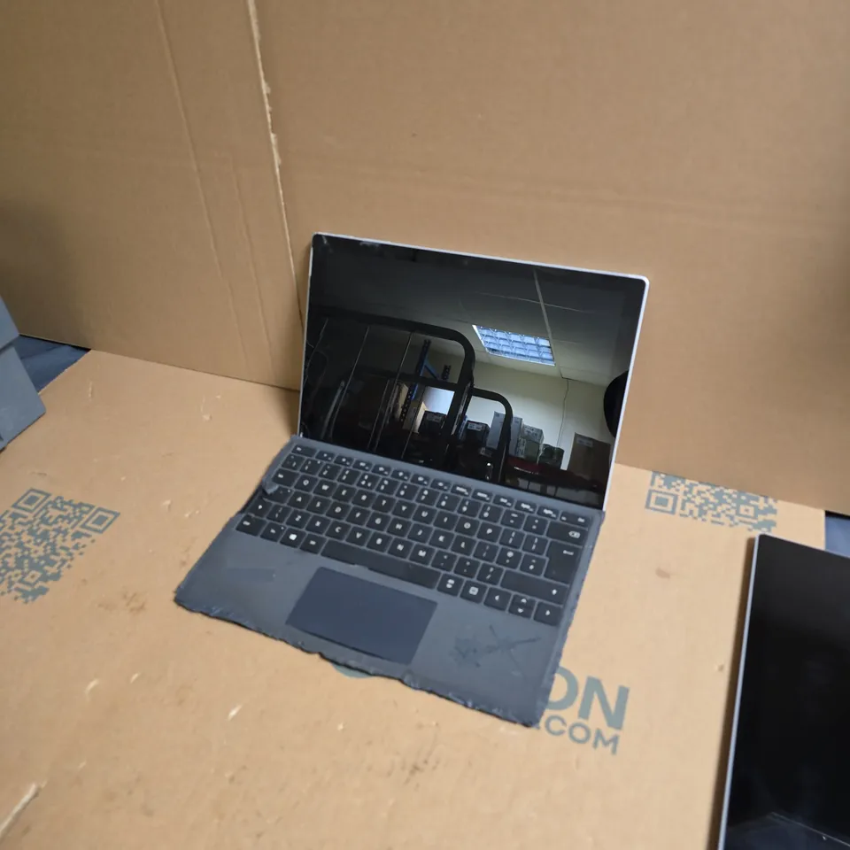 MICROSOFT SURFACE PRO 6 TABLET WITH KEYBOARD – 12.3-INCH DISPLAY, I5-8350U, 8GB RAM, 256GB SSD, GREY - DAMAGE TO SCREEN AND KEYBOARD 