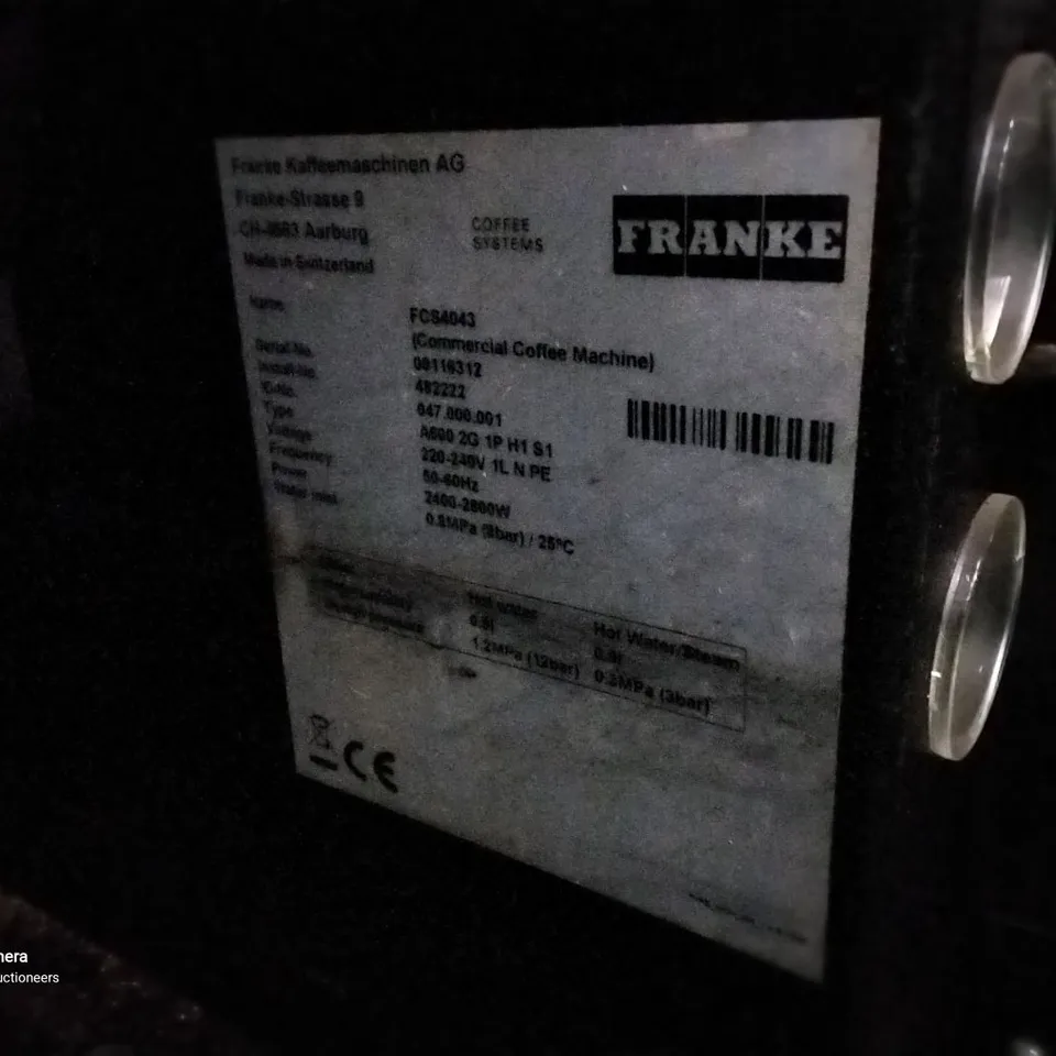 FRANKE FCS4043 COMMERCIAL COFFEE MACHINE 