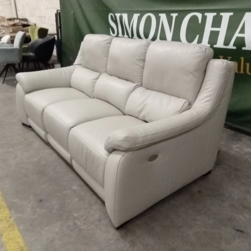 QUALITY DESIGNER ITALIAN MADE DEGANO SMALL 3 SEATER LEATHER ELECTRIC RECLINER SOFA