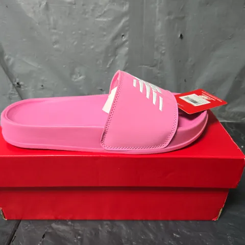 BOXED PAIR OF NEW BALANCE SLIDES IN PINK - UK 4