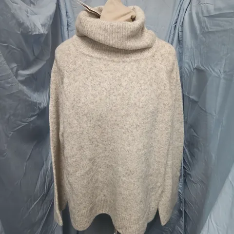 NOBODYS CHILD ROLL NECK RELAXED FIT JUMPER IN GREY - UK M