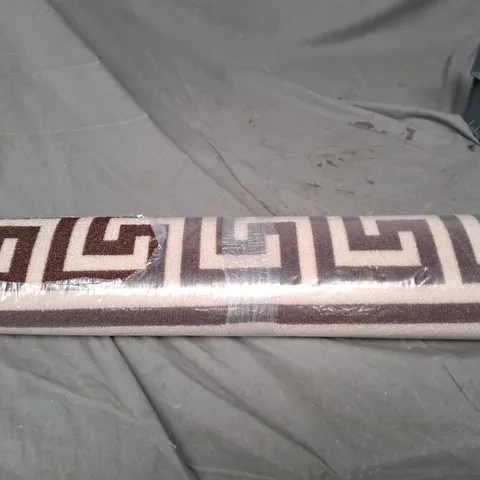 UNBRANDED RUG - CREAM AND BROWN - SIZE UNSPECIFIED