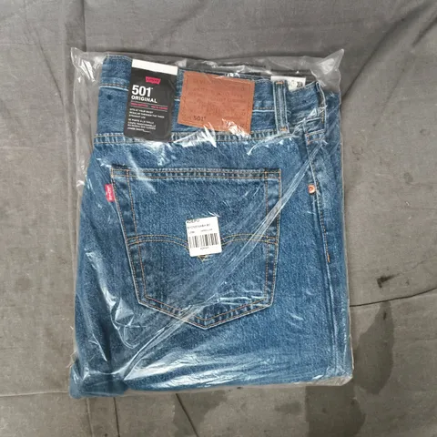 BAGGED LEVI'S 501 ORIGINAL JEANS IN BLUE SIZE 36/32
