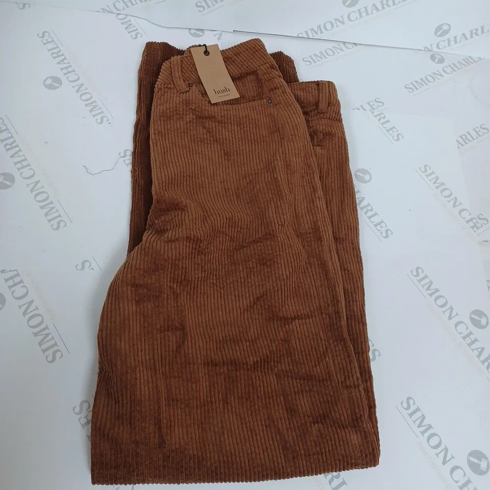 HUSH AMY CORD RELAXED TROUSERS SIZE 10