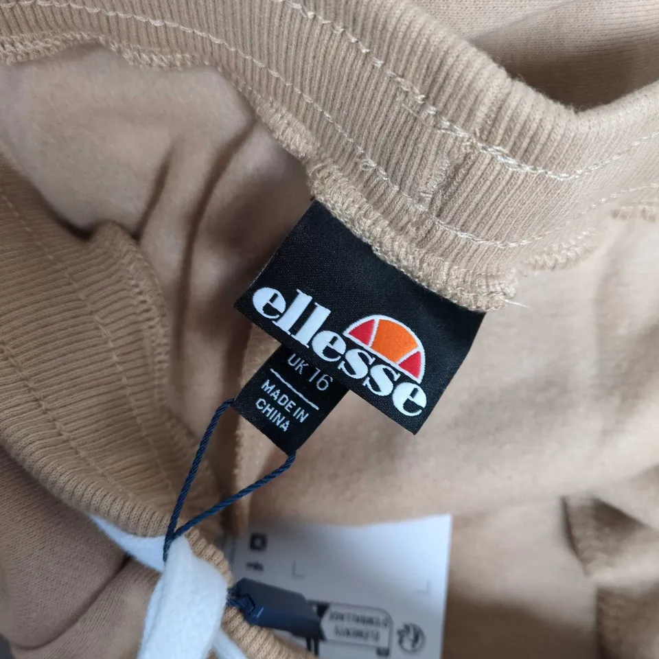 ELLESSE SWEAT BOTTOMS IN BEIGE - UK 16