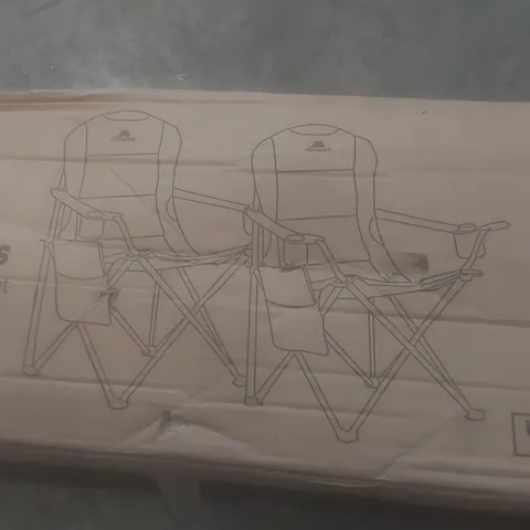BOXED SET OF 2 VOYAGER PADDED CAMPING CHAIRS (1 BOX)
