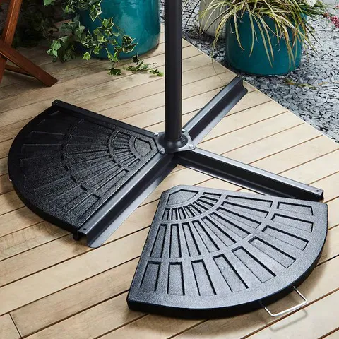 PACK OF 2 QUARTER PARASOL BASE FOR HANGING PARASOL