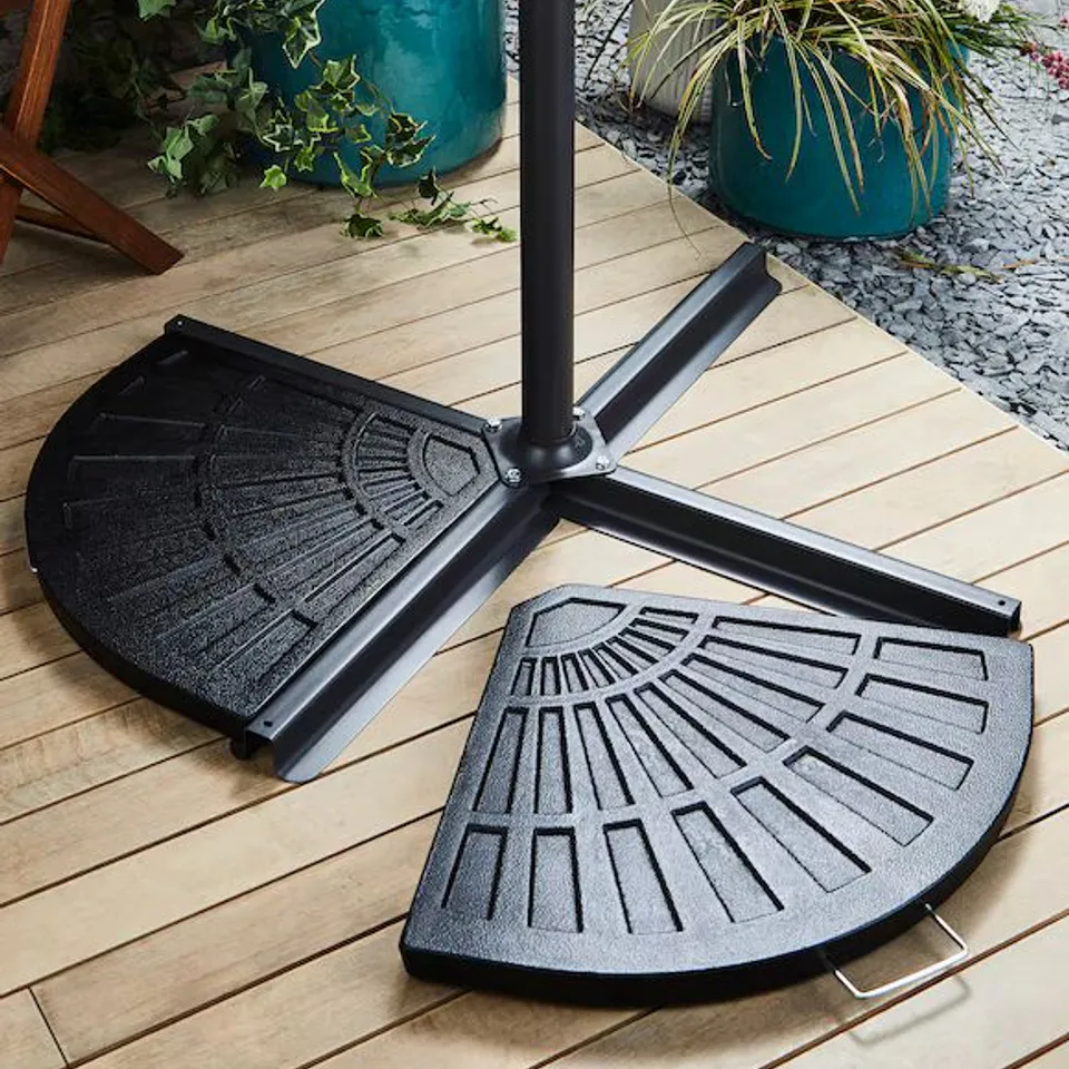 PACK OF 2 QUARTER PARASOL BASE FOR HANGING PARASOL