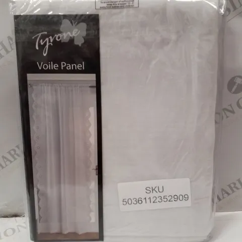 BRAND NEW TYRONE HARMONY 122CM VOILE PANEL - WHITE