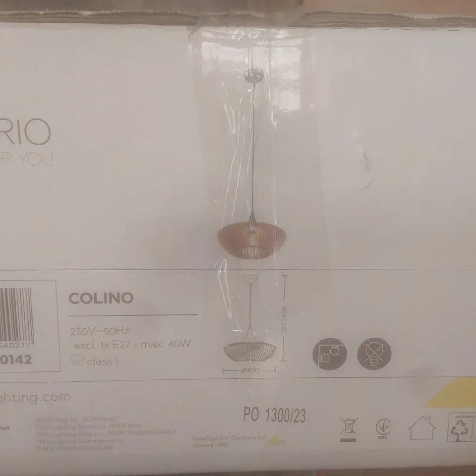 BOXED DAMIR 1-LIGHT STATEMENT GEOMETRIC PENDANT 