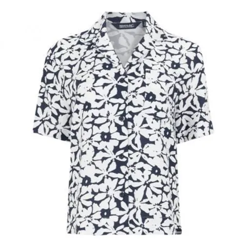 BRAND NEW REGATTA SALISE SHIRT IN NAVY WHITE FLORAL - UK 16