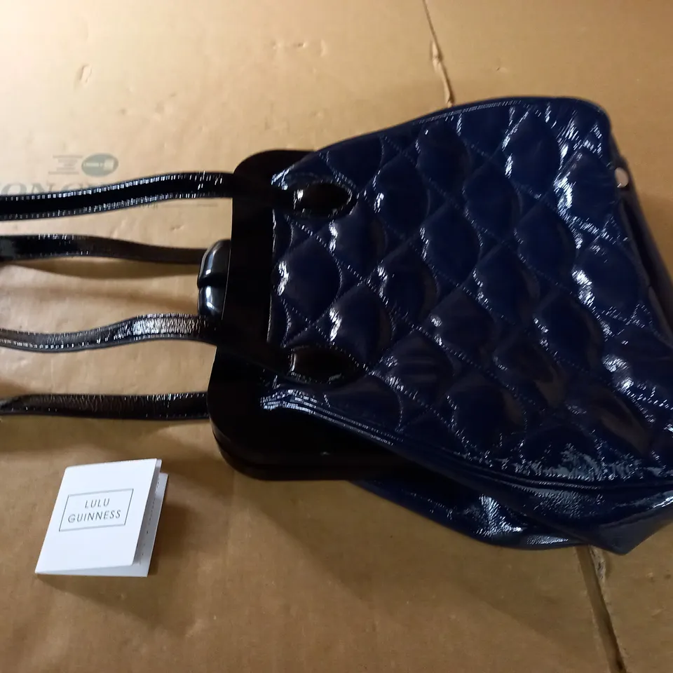 lulu guiness gloss navy bag 