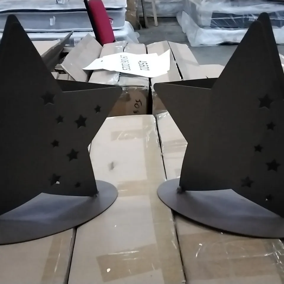 2 BOXED XMAS EDELROST STAR CANDLE HOLDER 
