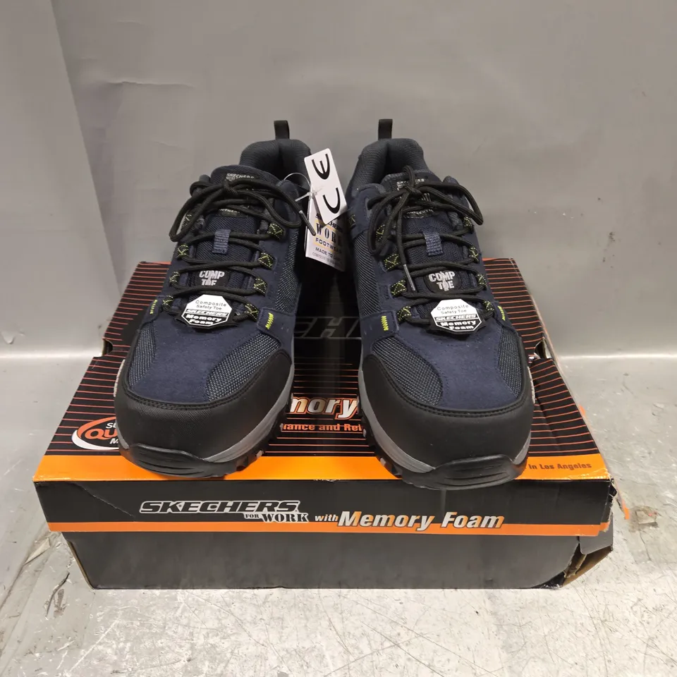 BOXED PAIR OF SKECHERS WORK TRAINERS - 11