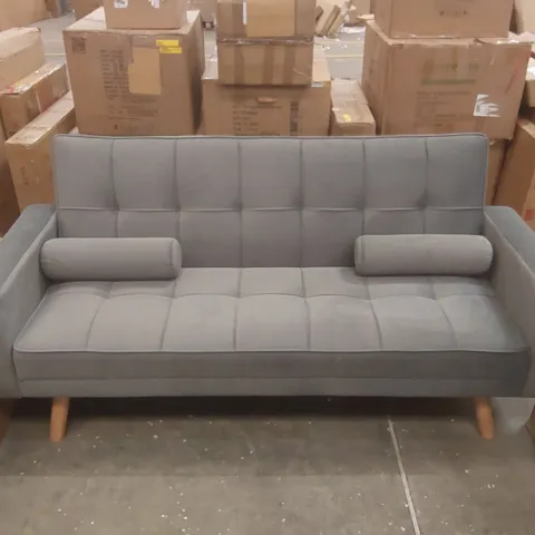 QUALITY DESIGNER VELVET UPHOLSTERED CLICK-CLACK SOFA BED
