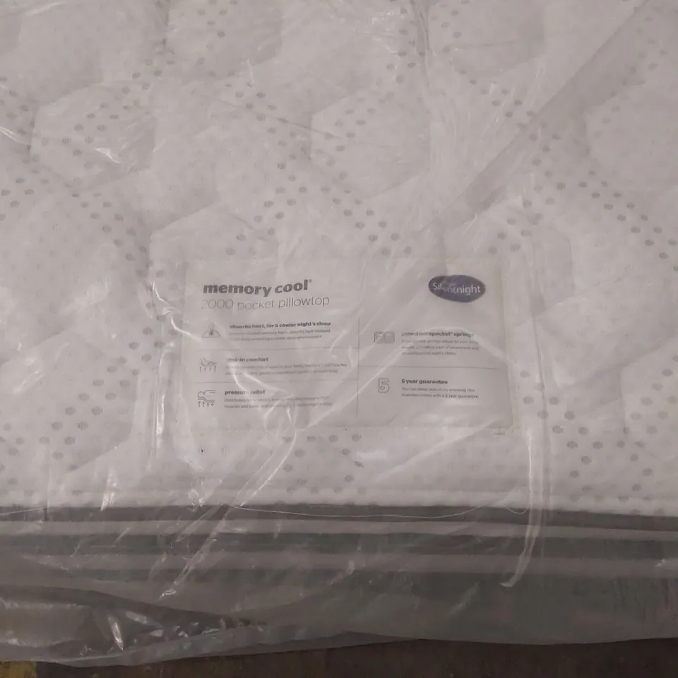 QUALITY BAGGED SILENTNIGHT MEMORY COOL 2000 PILLOW TOP 5' KING SIZE MATTRESS 
