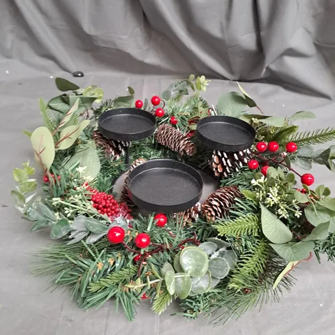 FLAMELESS WREATH SET 